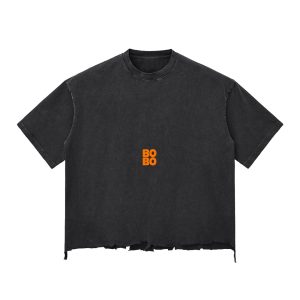 Snow Wash Raw-Hem Boxy T-shirt