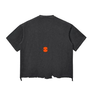 Snow Wash Raw-Hem Boxy T-shirt